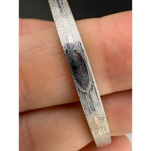 Vintage Kiddie Kraft Bangle Bracelet Silver Tone 6"